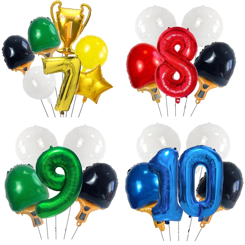 Table Tennis Champion Game - Table Tennis Racket Foil Balloon Set