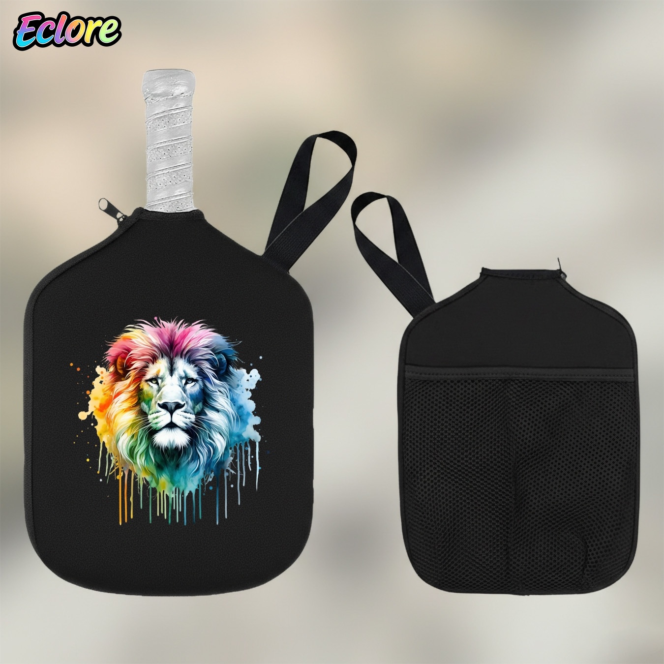 Colorful Watercolor Lion Head  - Table Tennis Paddles 评论和价格