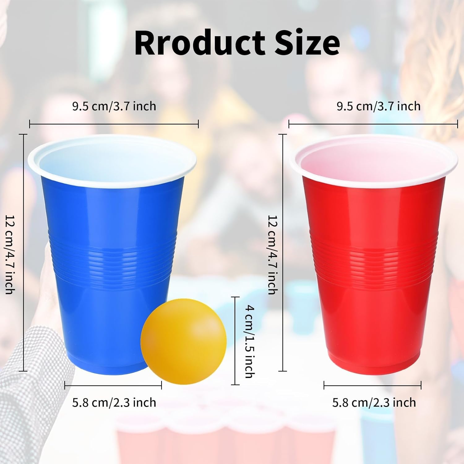 60 Pcs 16 Oz Plastic Party Cup - Table Tennis Kit 评论和价格