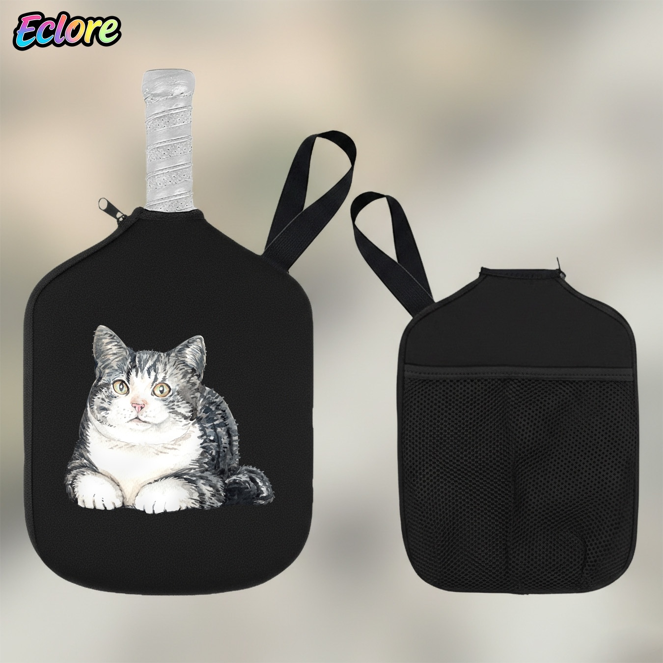 Cute Watercolor Cat Pickleball - Table Tennis Paddles 评论和价格