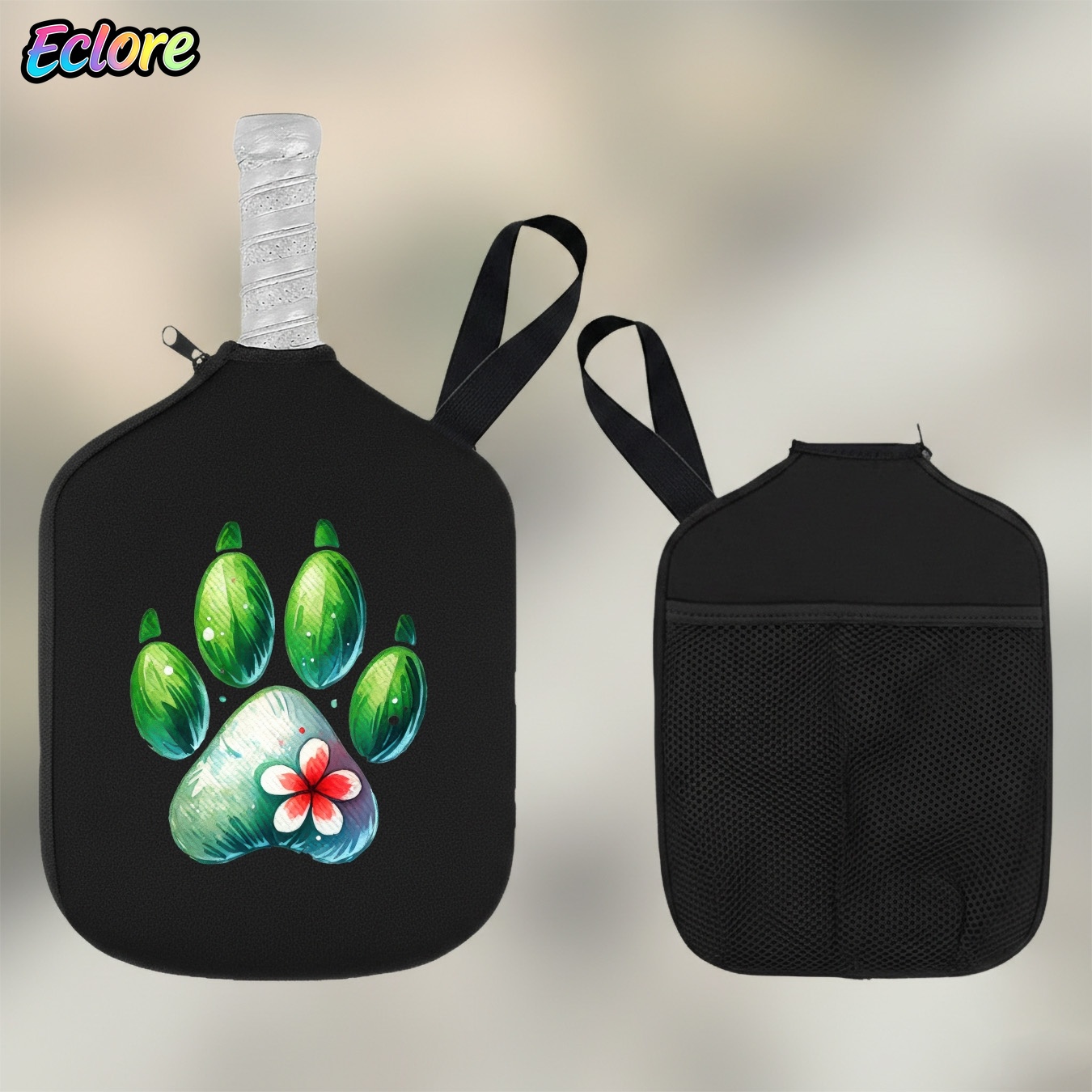 Green Watercolor Paw Print Pad - Table Tennis Paddles 评论和价格